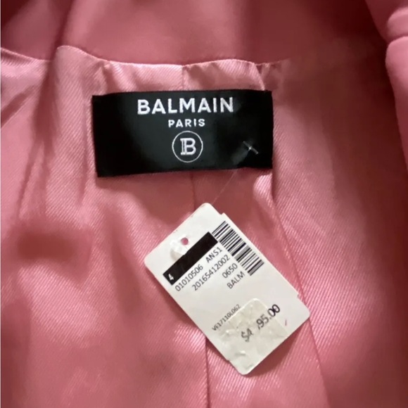 ❤️NWT Authentic Balmain Leather Blazer Size 36-S - Picture 12 of 14